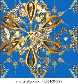 Classic vector and golden pattern. Classic vintage background. Traditional orient ornament.