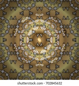 Classic vector golden. Traditional orient ornament. Classic vintage background. On colorful background with golden elements.