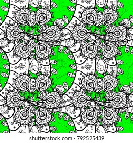 Classic vector green pattern. Classic vintage background. Traditional orient ornament.