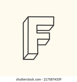 Ilustración vectorial clásica con la letra "F" escrita en el centro.