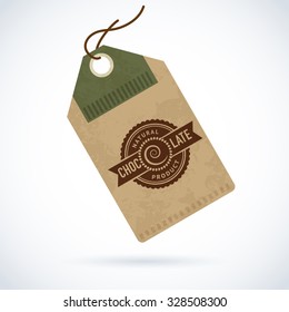 classic vector letterhead template of premium handicraft cocoa sticker brown cacao classical nature work product chocolate bean bar black conceptual food earth sign dark scenery imprint aged classic t