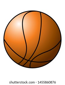 Classic vector orange basketball ball