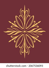 Classic vector ornament based on floral motives