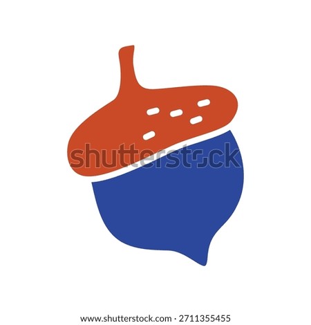 A classic vector silhouette of a single acorn, symbolizing the fall season, Thanksgiving, and nature's bounty. This simple and charming icon is ideal for seasonal designs.