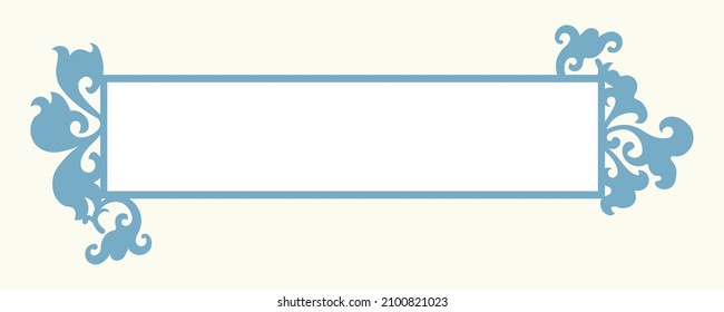 Classic vector vignette based on floral motives