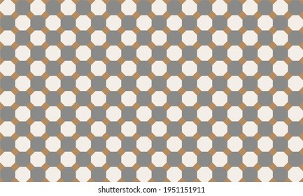 Classic venetian tile geometric pattern. Classic mosaic geometric background. Template for your design of tile, wallpapers, stained glass windows, fabric, textile. Vector illustration