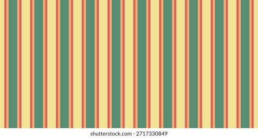 Las rayas de Vertical clásicas en amarillo, rojo y verde apagado crean un patrón atemporal y elegante perfecto para fondos, textiles o diseños de Sitio web.  Evoca sentimientos de nostalgia y sofisticación.