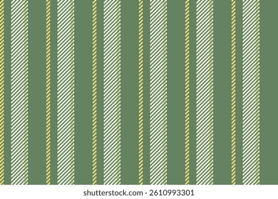 Classic vertical stripes pattern. A seamless texture in muted green, white, and gold tones. Ideal for backgrounds, textiles, apparel, or vintage design projects.