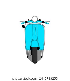 Klassische Vespa Vektorillustration auf weißem Hintergrund