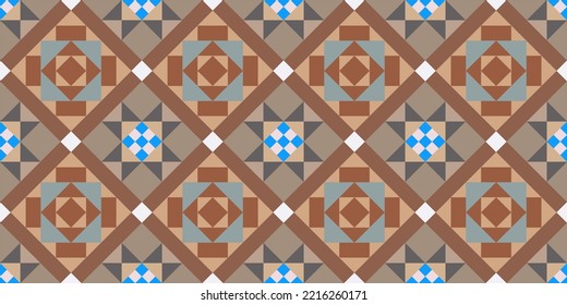 Patrón geométrico victoriano clásico. Fondo geométrico. Resumen Ilustración del vector. Plantilla para su diseño de baldosas, papel pintado, alfombra, diseño interior, tela, textil, moda, alfombra.