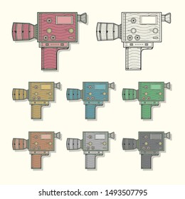 Classic Video Camera in Different Colors