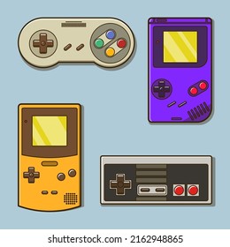 Classic Video Game Console Illustration