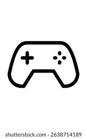 A classic video game controller outline. Simple graphic of a gaming gamepad