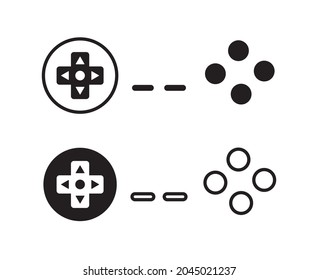 classic video game joystick symbol icon vector for websites