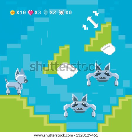 classic video game scene