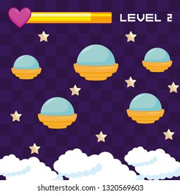 classic video game ufos flying