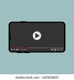 classic video player for internet steam vector illustration