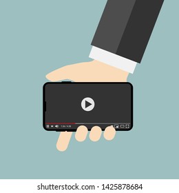 classic video player for internet steam vector illustration