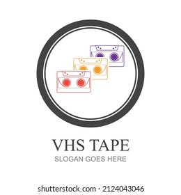 classic video tape cassete logo illustration design