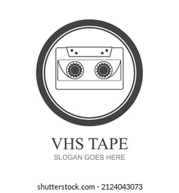 classic video tape cassete logo illustration design