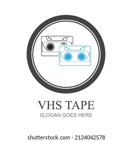 classic video tape VHS logo template vector illustration design