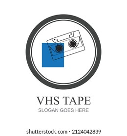 classic video tape VHS logo template vector illustration design