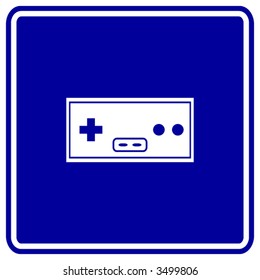 classic videogame joypad sign