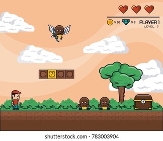 Classic videogame scenery