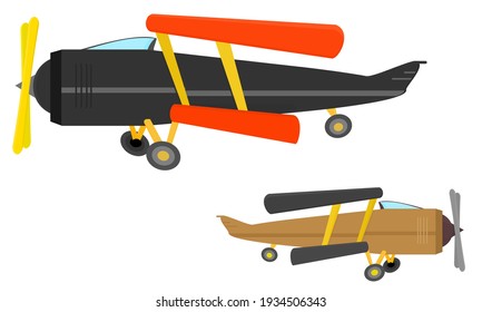 classic vintage Aeroplane vector set collection