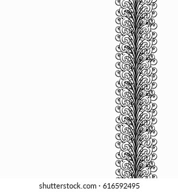 Classic vintage background. Seamless classic vector gray and white pattern. Traditional orient ornament.