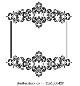Classic Vintage baroque ornament, corner. Pattern antique style acanthus. Decorative design element filigree calligraphy vector. - refined vector.