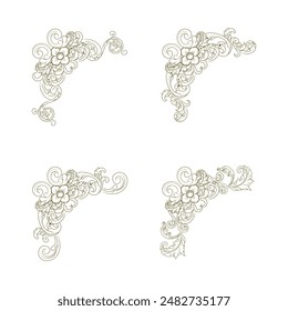 Classic Vintage Baroque Victorian Frames Separator Elements Classic Wedding Invitation