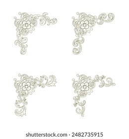 Classic Vintage Baroque Victorian Frames Separator Elements Classic Wedding Invitation
