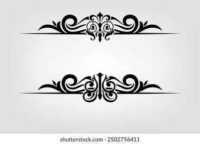 Classic Vintage Baroque Victorian Frames Separator Elements Classic Wedding Invitation