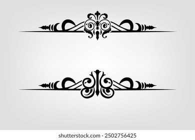 Classic Vintage Baroque Victorian Frames Separator Elements Classic Wedding Invitation