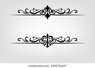 Classic Vintage Baroque Victorian Frames Separator Elements Classic Wedding Invitation