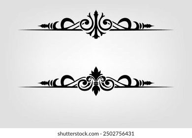 Classic Vintage Baroque Victorian Frames Separator Elements Classic Wedding Invitation