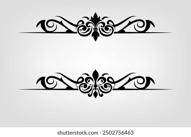 Classic Vintage Baroque Victorian Frames Separator Elements Classic Wedding Invitation
