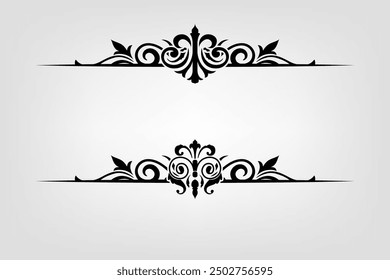Classic Vintage Baroque Victorian Frames Separator Elements Classic Wedding Invitation