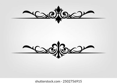 Classic Vintage Baroque Victorian Frames Separator Elements Classic Wedding Invitation