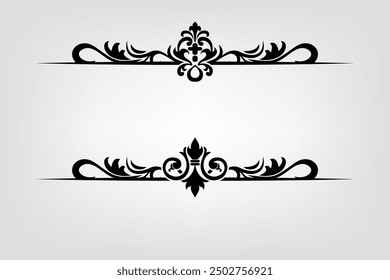 Classic Vintage Baroque Victorian Frames Separator Elements Classic Wedding Invitation