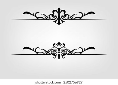 Classic Vintage Baroque Victorian Frames Separator Elements Classic Wedding Invitation