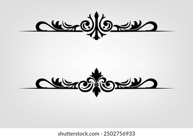 Classic Vintage Baroque Victorian Frames Separator Elements Classic Wedding Invitation