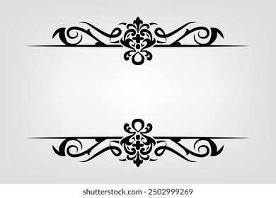 Classic Vintage Baroque Victorian Frames Separator Elements Classic Wedding Invitation