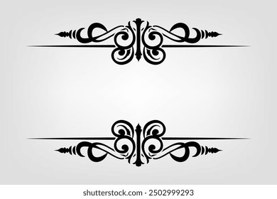 Classic Vintage Baroque Victorian Frames Separator Elements Classic Wedding Invitation