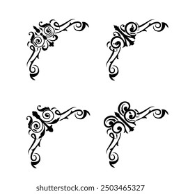Classic Vintage Baroque Victorian Frames Separator Elements Classic Wedding Invitation