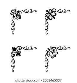 Classic Vintage Baroque Victorian Frames Separator Elements Classic Wedding Invitation
