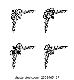 Classic Vintage Baroque Victorian Frames Separator Elements Classic Wedding Invitation