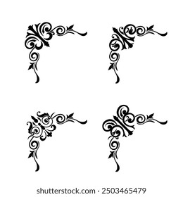 Classic Vintage Baroque Victorian Frames Separator Elements Classic Wedding Invitation