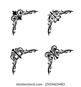 Classic Vintage Baroque Victorian Frames Separator Elements Classic Wedding Invitation